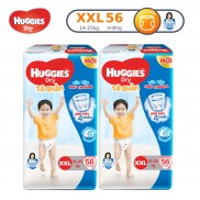  Combo 2 Tã quần Huggies Dry Super Jumbo M74/L68/XL62/XXL56